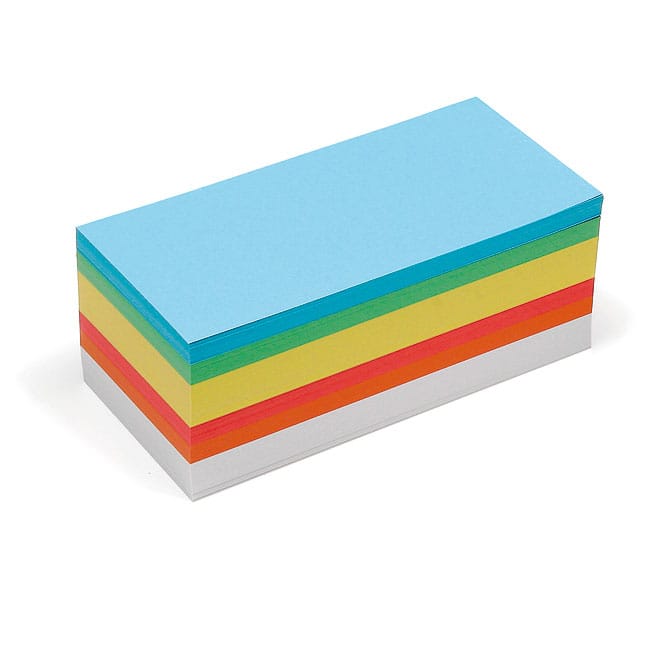 Rechteck-Karten, Pin-It, 500 Stück, 6-farbig sortiert