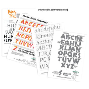 Schrijfoefeningblok voor handlettering Learning Pad to go