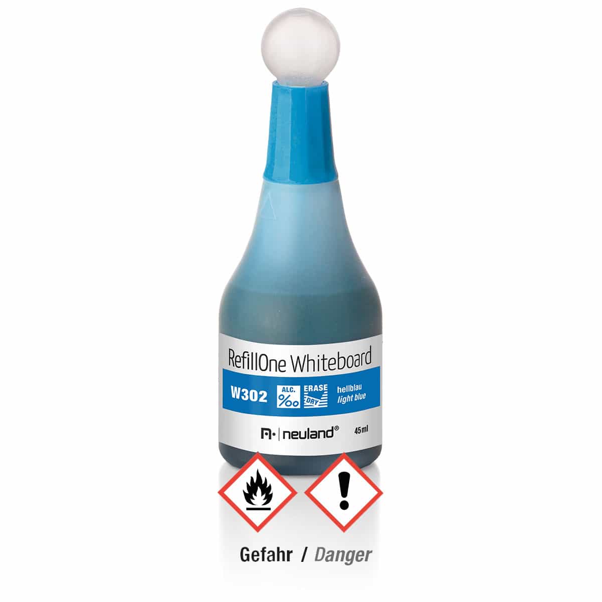 Navulfles RefillOne, Whiteboardmarker, enkel- w302 hellblau