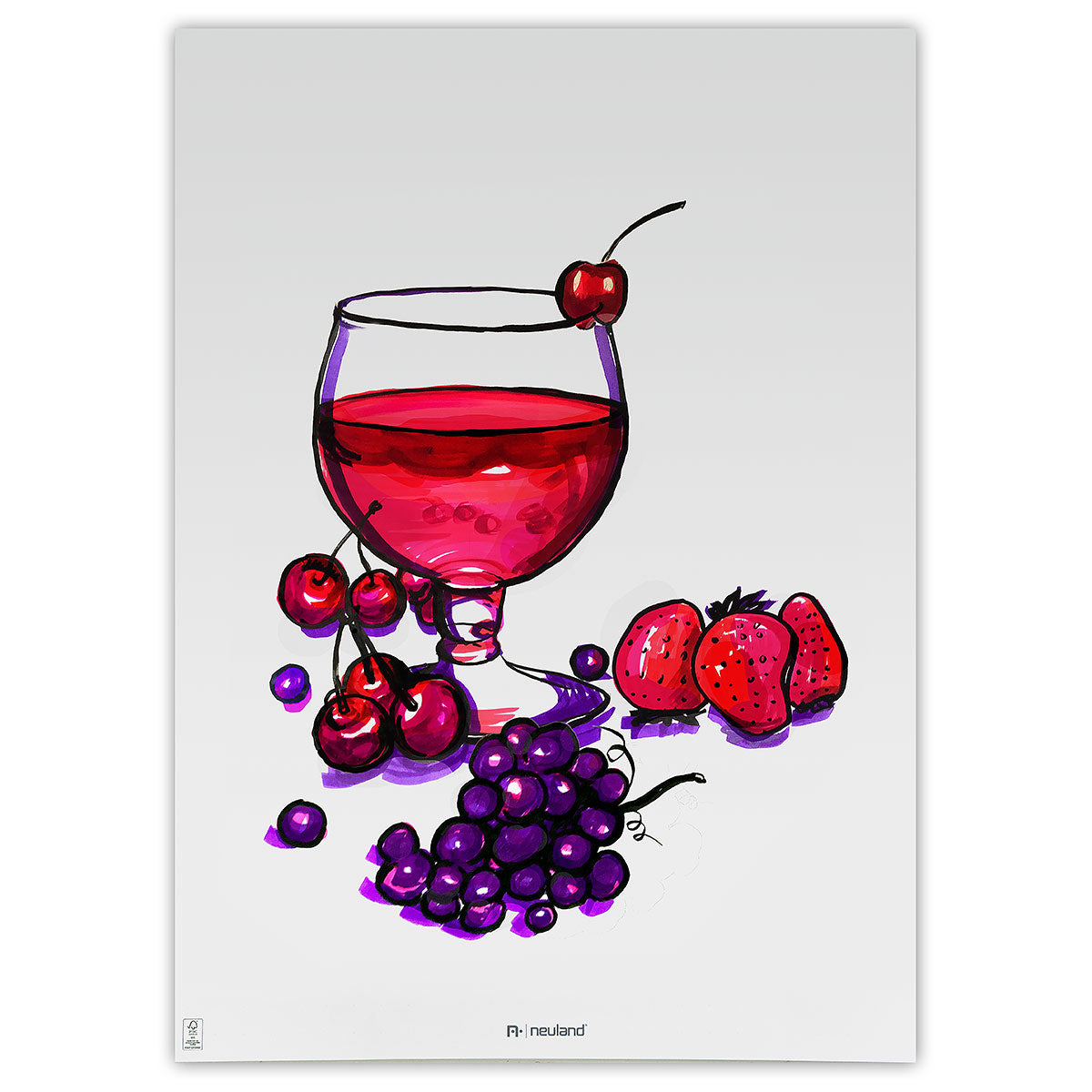 Neuland No.One® Art, penseelpunt 0,5-7 mm, 5/kleur sets- set no. 13 wild berries