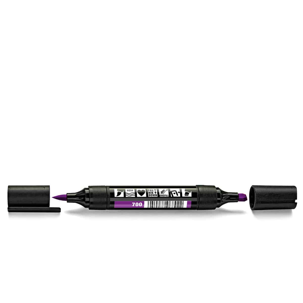 Neuland TwinOne®, wig- en penseelpunt, enkele kleuren- 700 violett