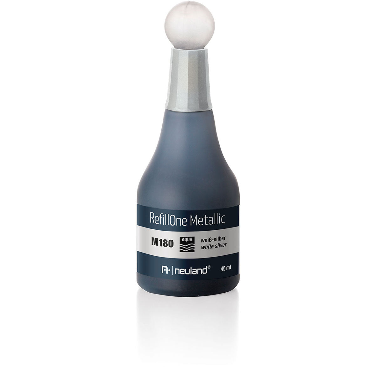 RefillOne Ink Metallic, single colors- m180 weiß-silber