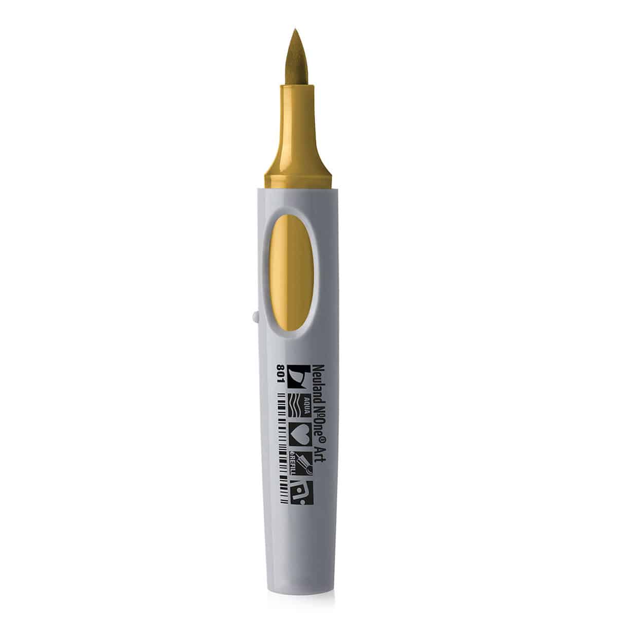 Neuland No.One® Art, penseelpunt 0,5-7 mm – enkele kleur- 801 goldocker