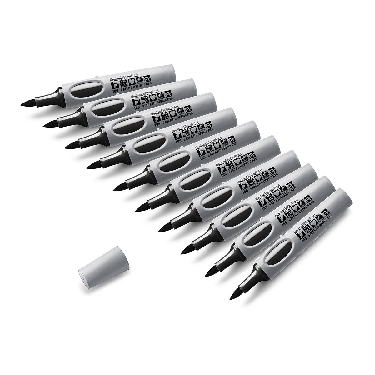 Neuland No.One® Art, pointe pinceau 0,5-7 mm, lot de 10 couleurs unies