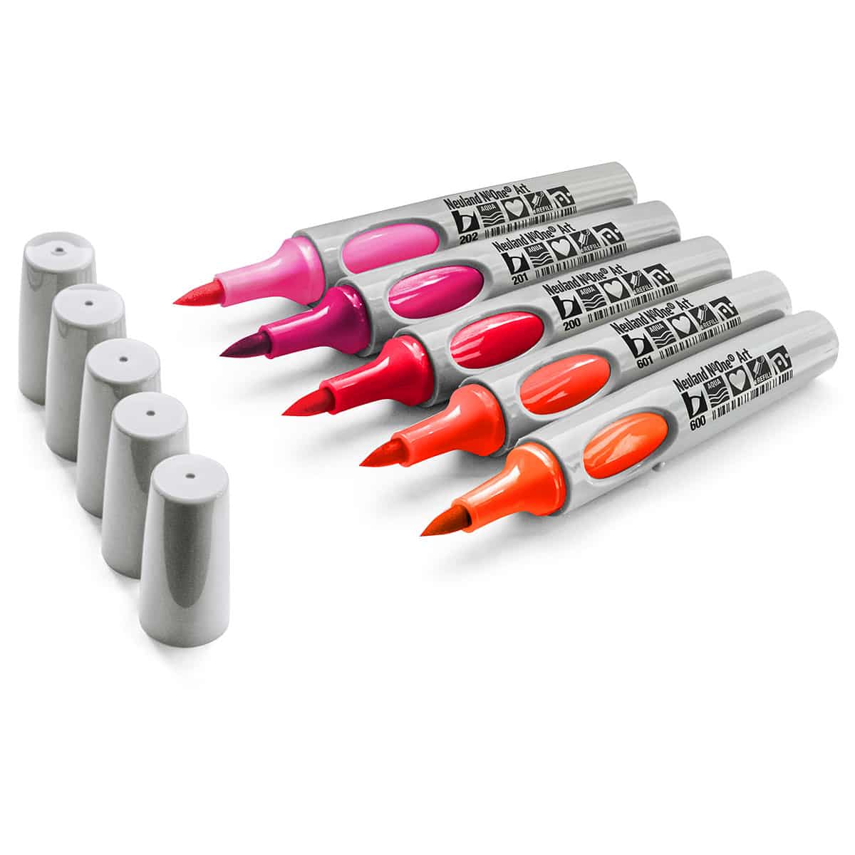 Neuland No.One® Art, penseelpunt 0,5-7 mm, 5/kleur sets- set no. 8 sweet sunset