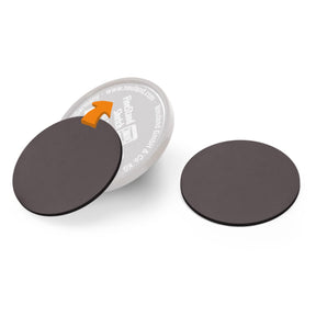 Self-adhesive magnetic discs for FineStand