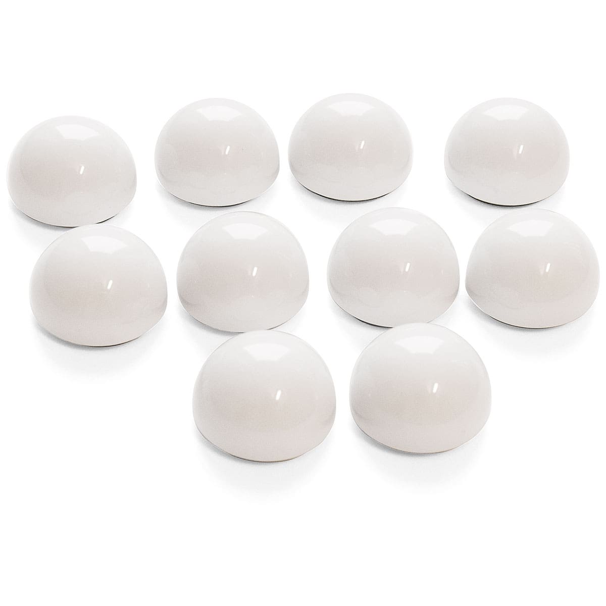 Spherical magnet, Ø 30mm white, 10/set