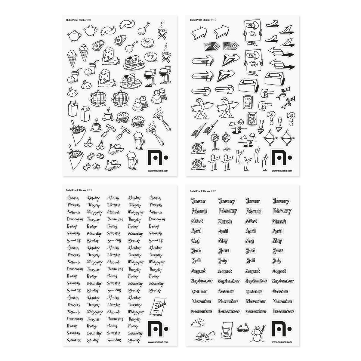 BulletProof Sticker Set – smaller sticker size