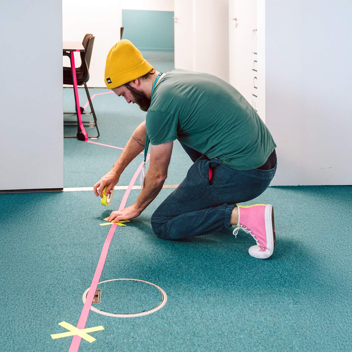 FloorTape, special facilitation tape, 22.86m x 24mm, 11 color options