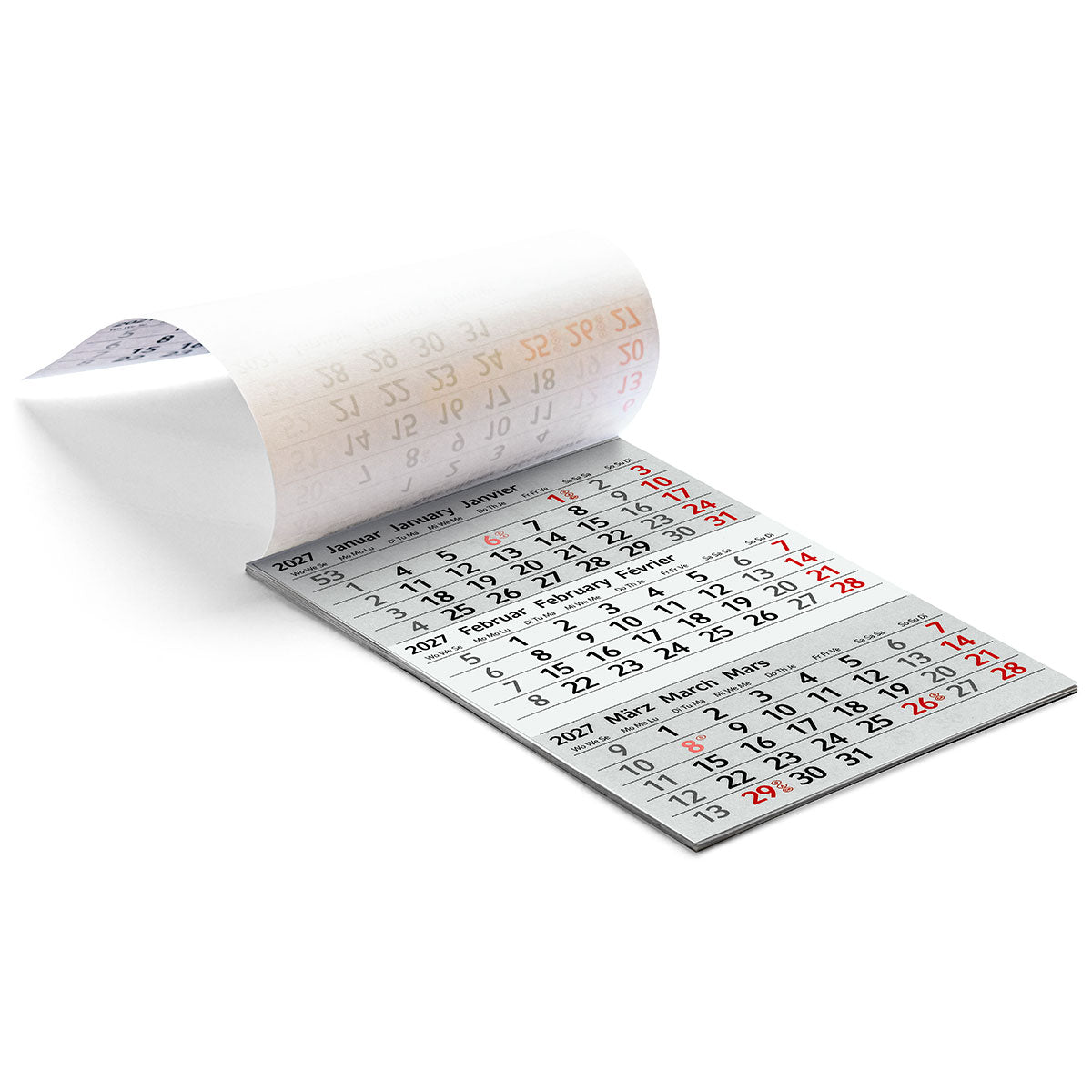 3 maanden Kalender - 2027