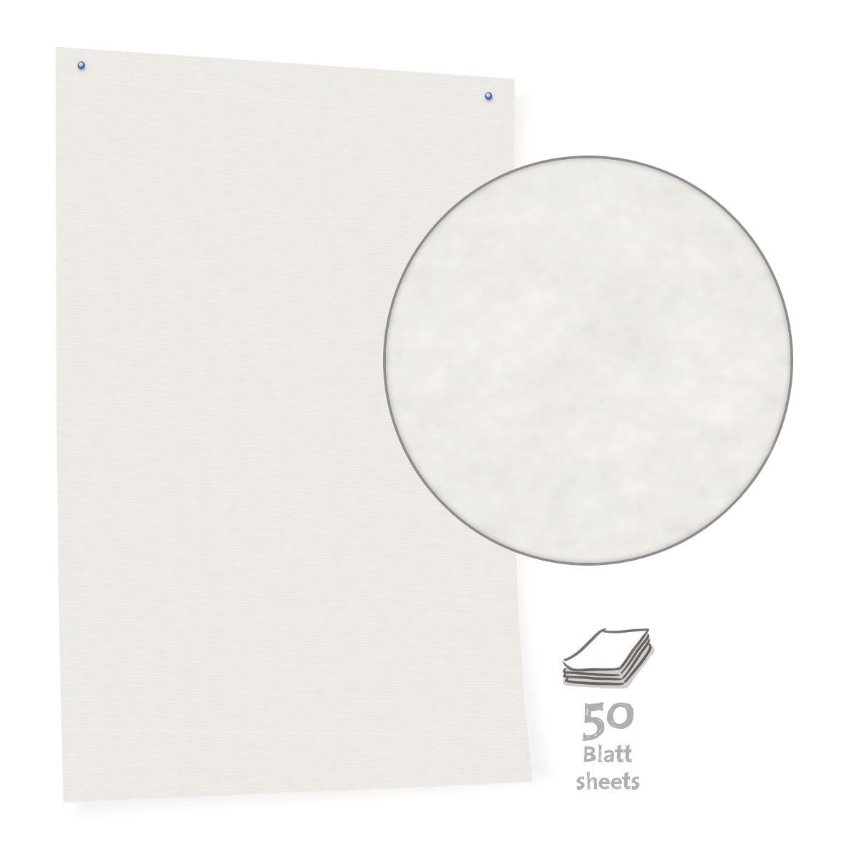 White Pinboard Paper- 50 blatt