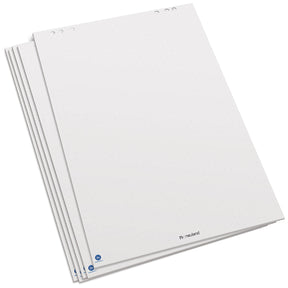 FlipChart blok, set van 5, wit, gerecycled, met draadkruis