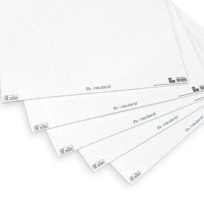 Mini-FlipChart-Block, weiß mit Fadenkreuzen