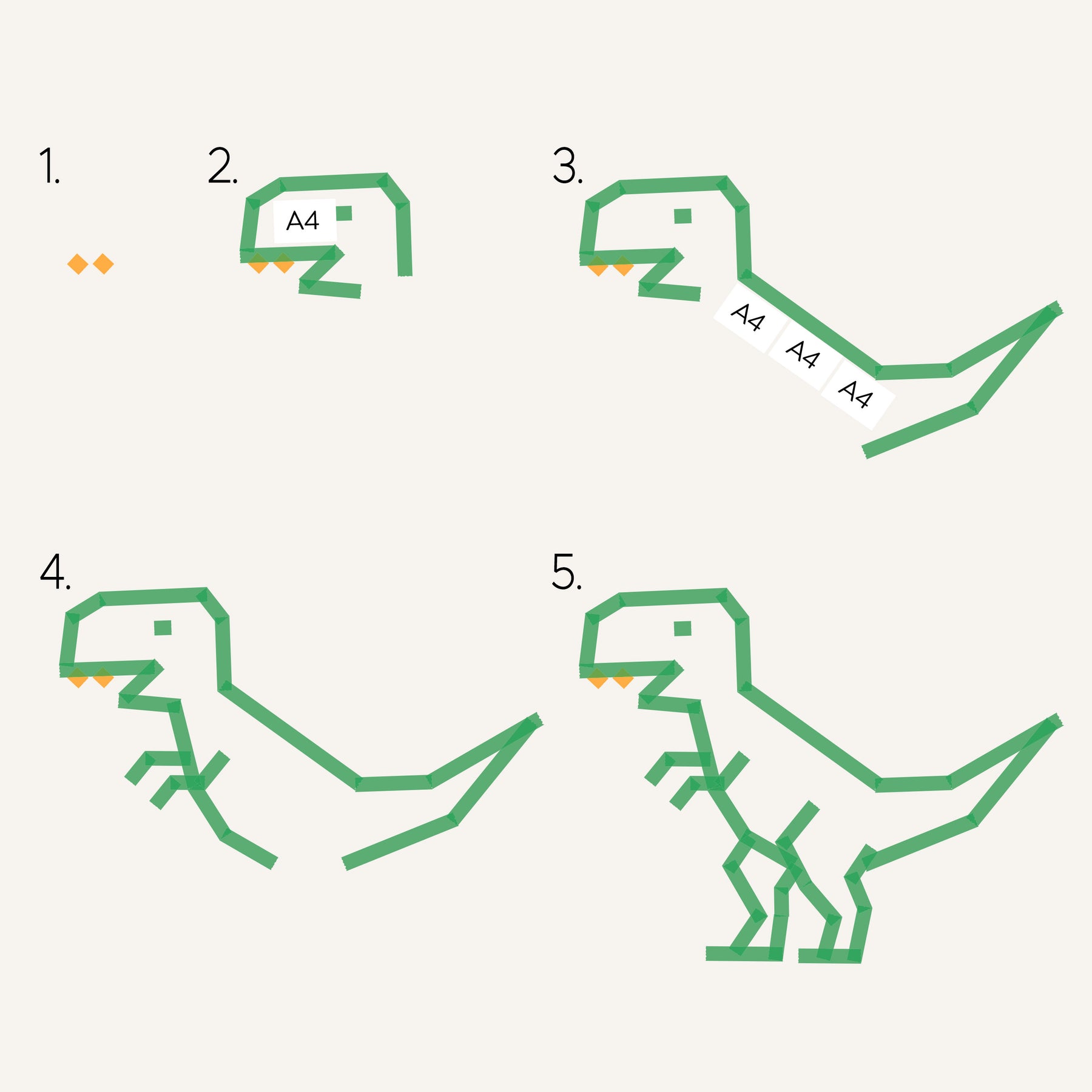 Einfach tapen im Kinderzimmer – Dino Edition