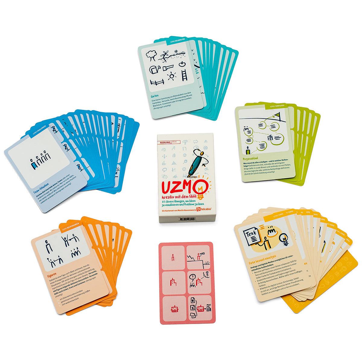 Kaartenset – UZMO – Kreativ mit dem Stift  (Duits)