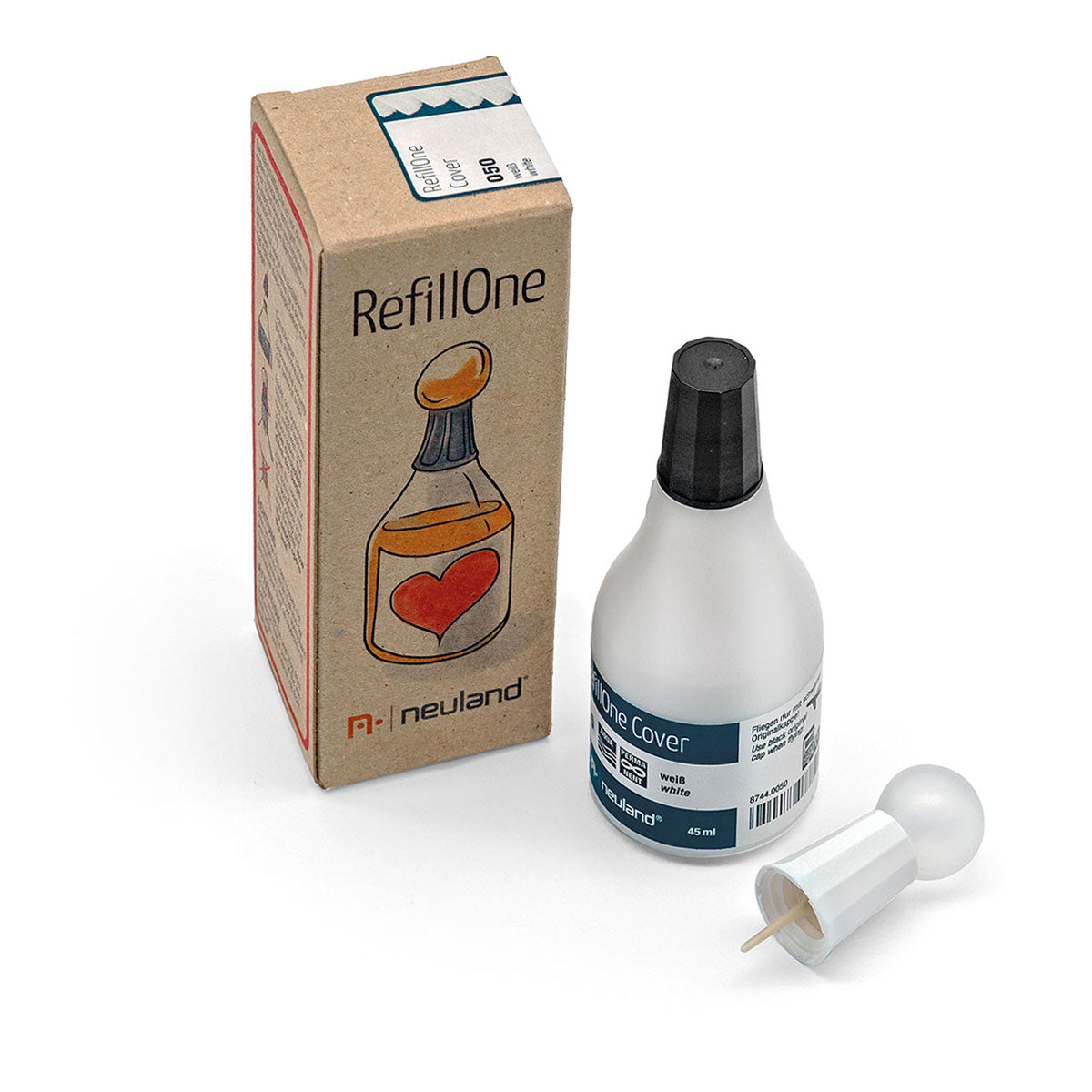 Nachfülltinte RefillOne, Cover, weiß, permanent