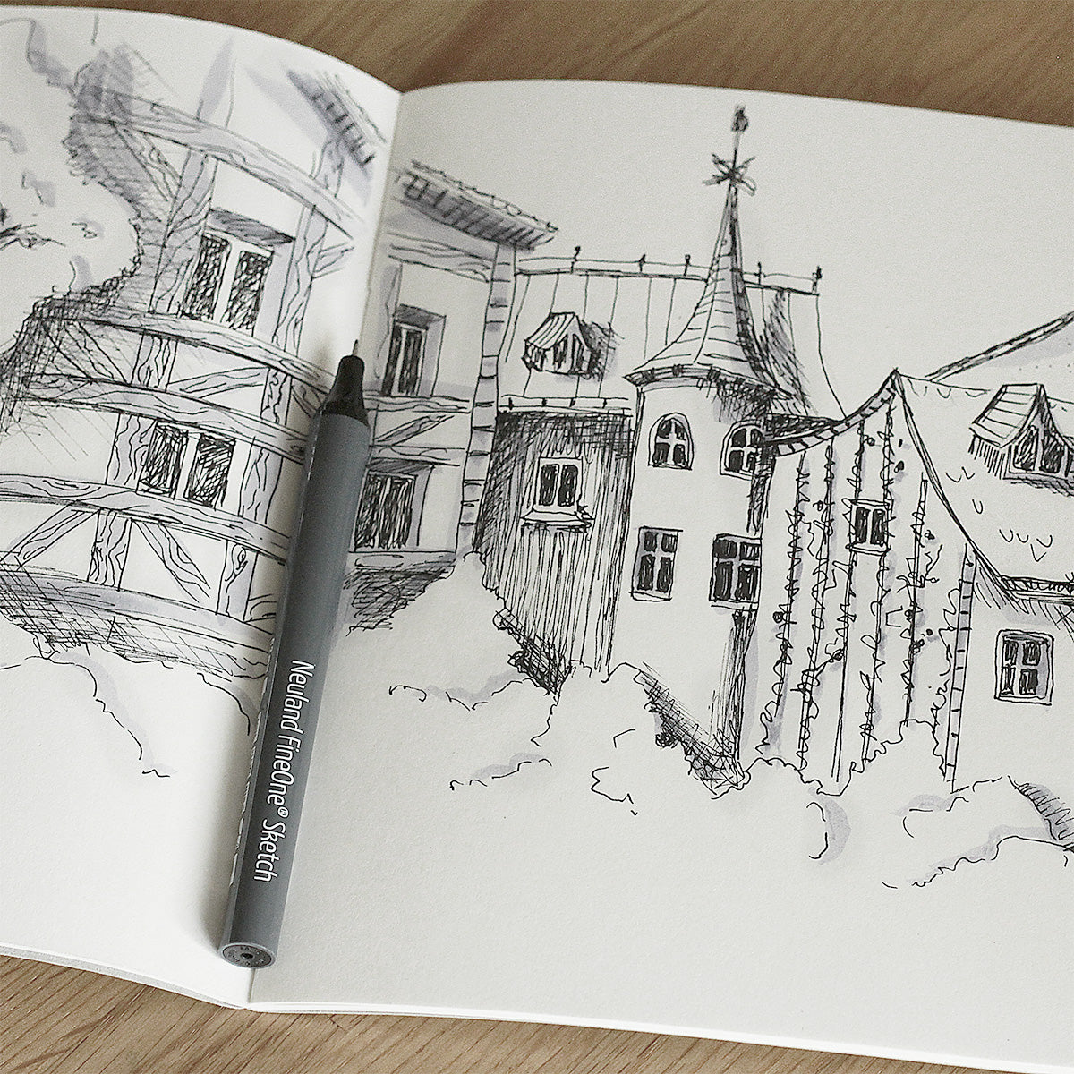 Neuland FineOne® Sketch, smear-resistant – 0.1; 0.3; 0.5 and 0.7 mm