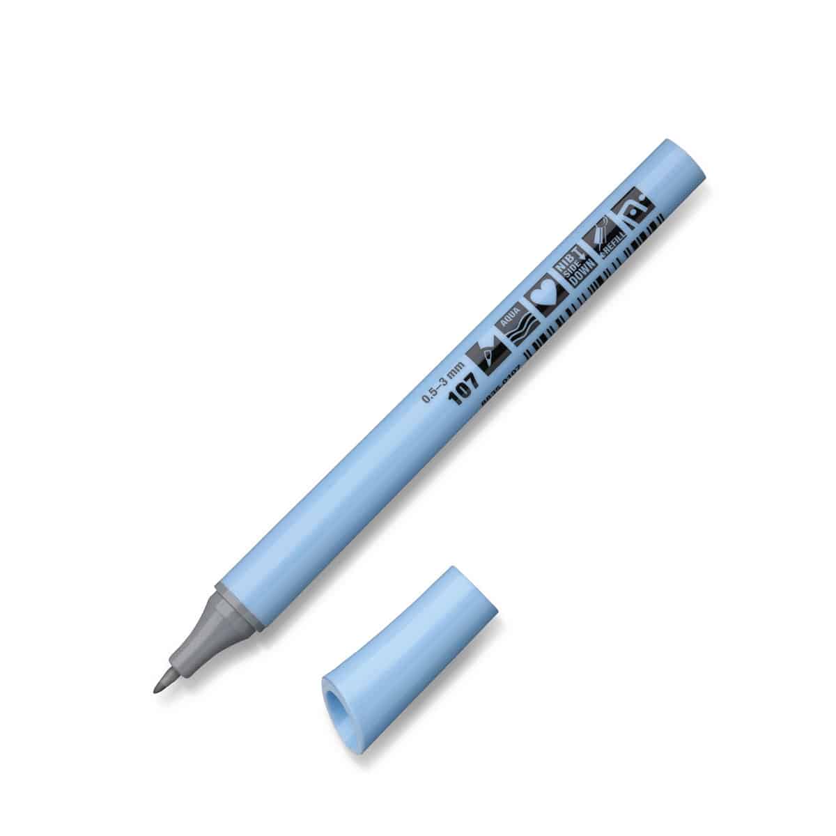 Neuland FineOne® Flex, flexible Faserspitze 0,5-3 mm, Einzelfarben- 107 grau 4