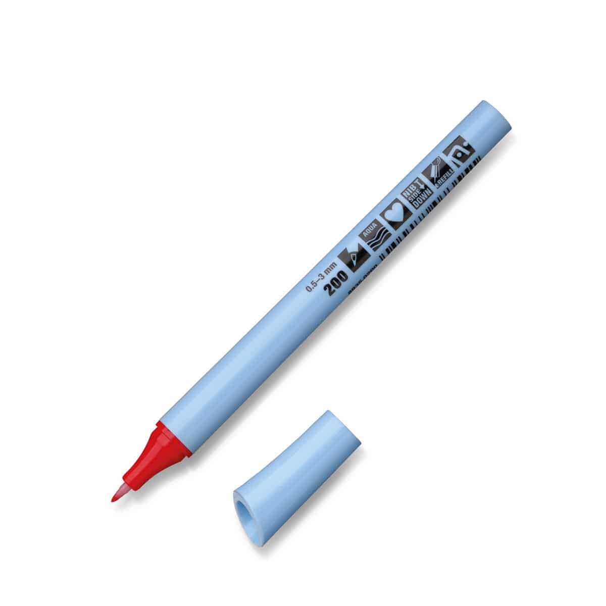 Neuland FineOne® Flex, flexible Faserspitze 0,5-3 mm, Einzelfarben- 200 rot