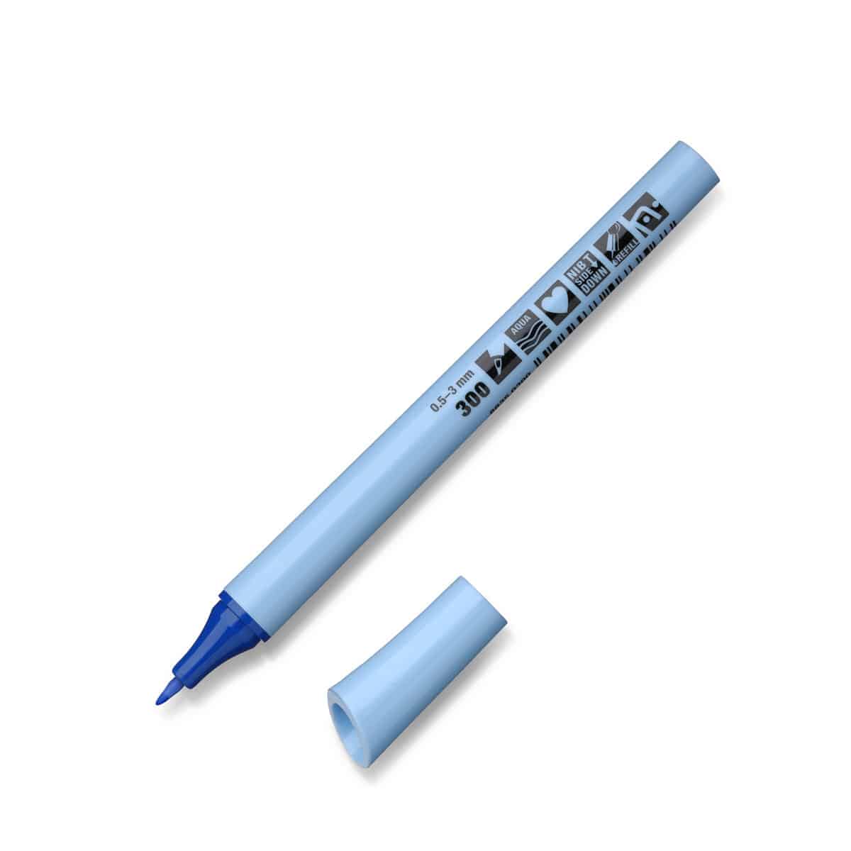 Neuland FineOne® Flex, flexible fiber nib 0.5-3 mm, single colors- 300 blau