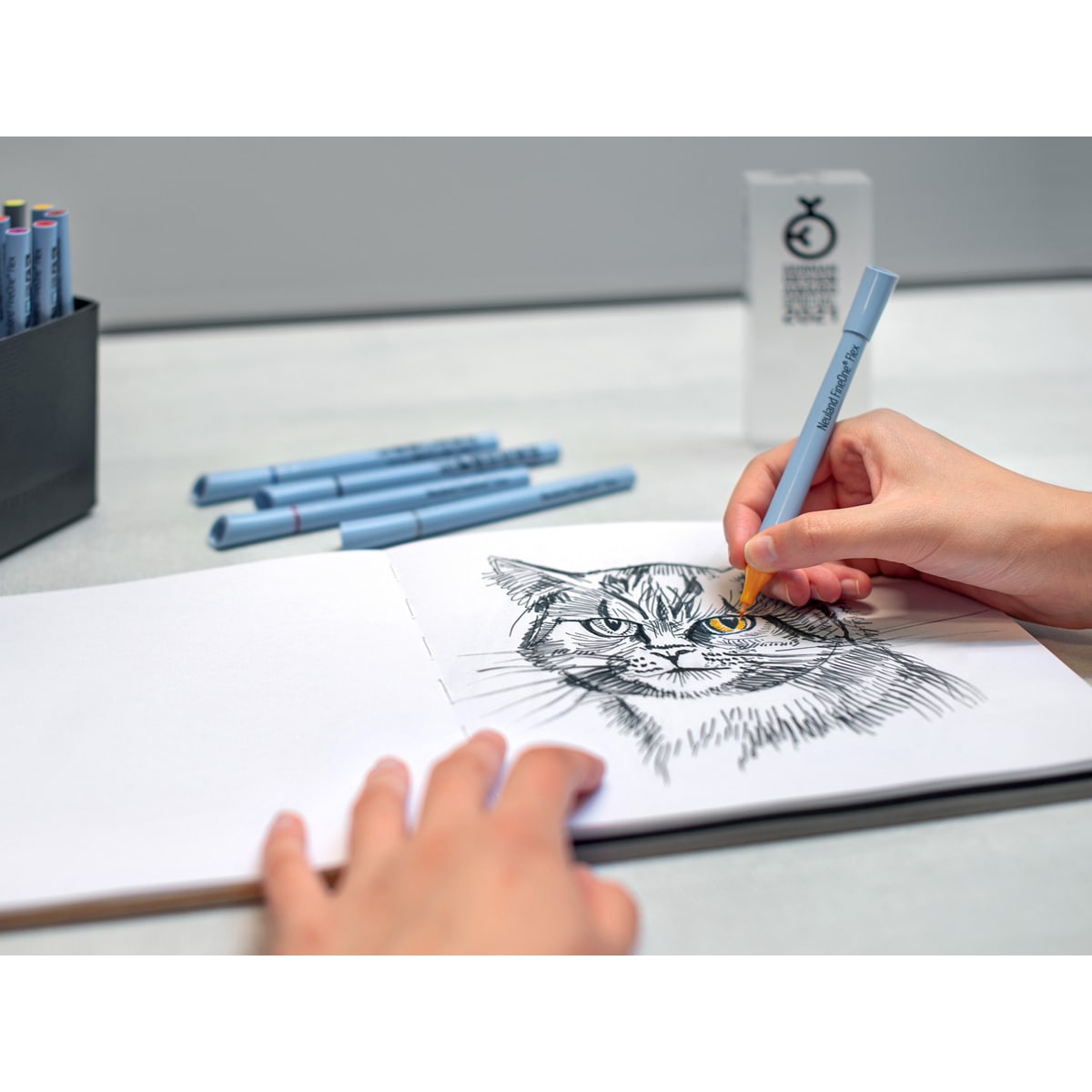 Neuland FineOne® Flex, flexible fiber nib 0.5-3 mm – single colors