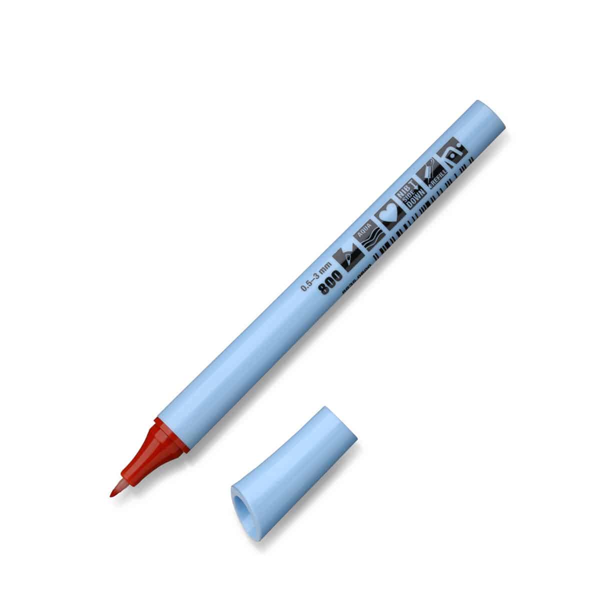 Neuland FineOne® Flex, flexible Faserspitze 0,5-3 mm, Einzelfarben- 800 braun