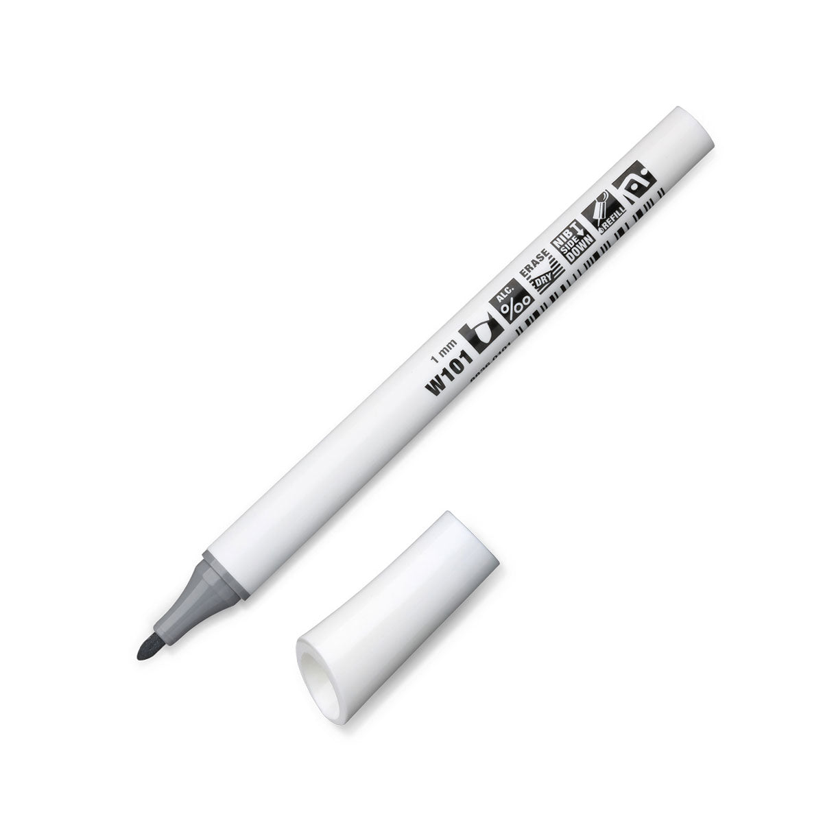 Neuland FineOne® Whiteboard, Rundspitze, 1 mm – Einzelfarben- w101 grau