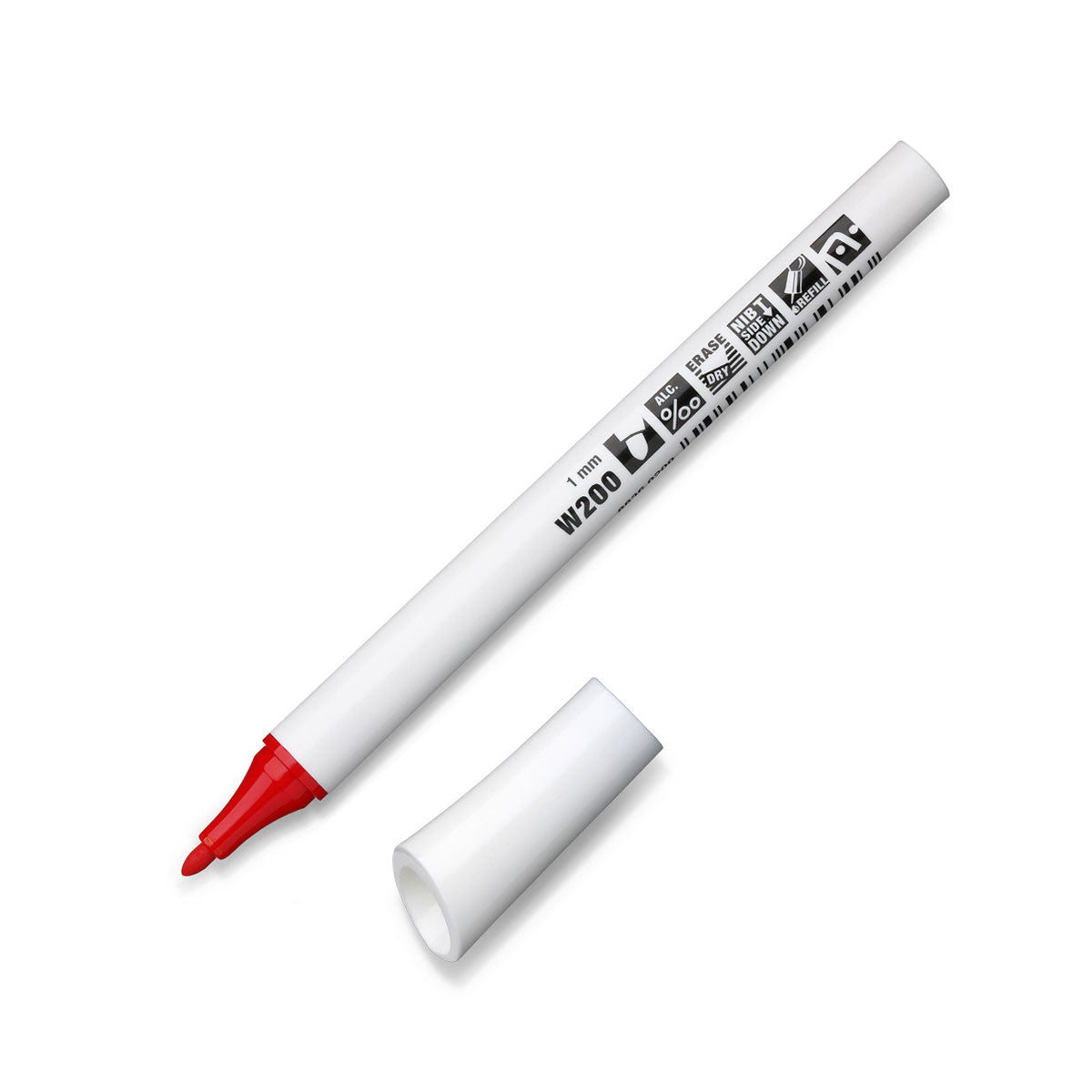 Neuland FineOne® Whiteboard, round nib, 1 mm – single colors- w200 rot