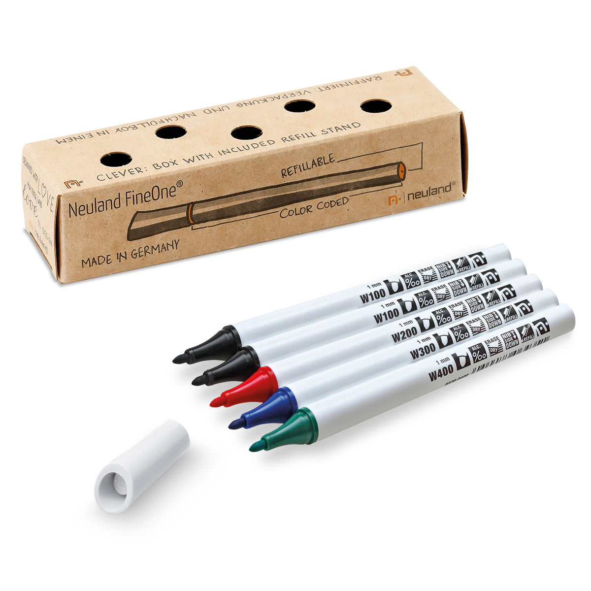 Neuland FineOne® Whiteboard 5er Farbsets- set no. w1