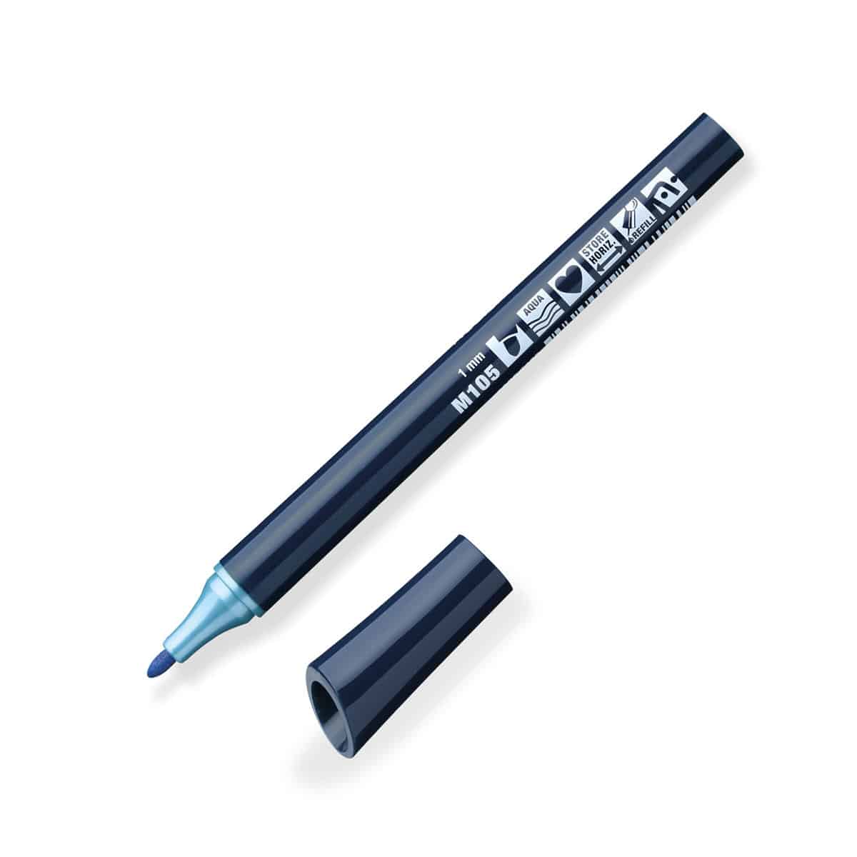Neuland FineOne® Metallic, round nib 1 mm – single colors- m105 blau