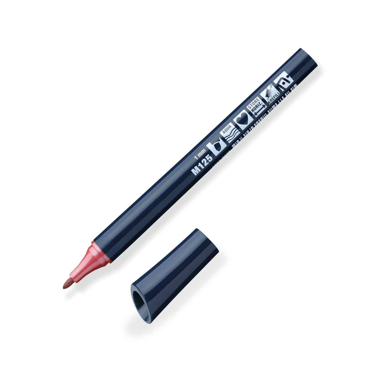 Neuland FineOne® Metallic, round nib 1 mm – single colors- m125 rot