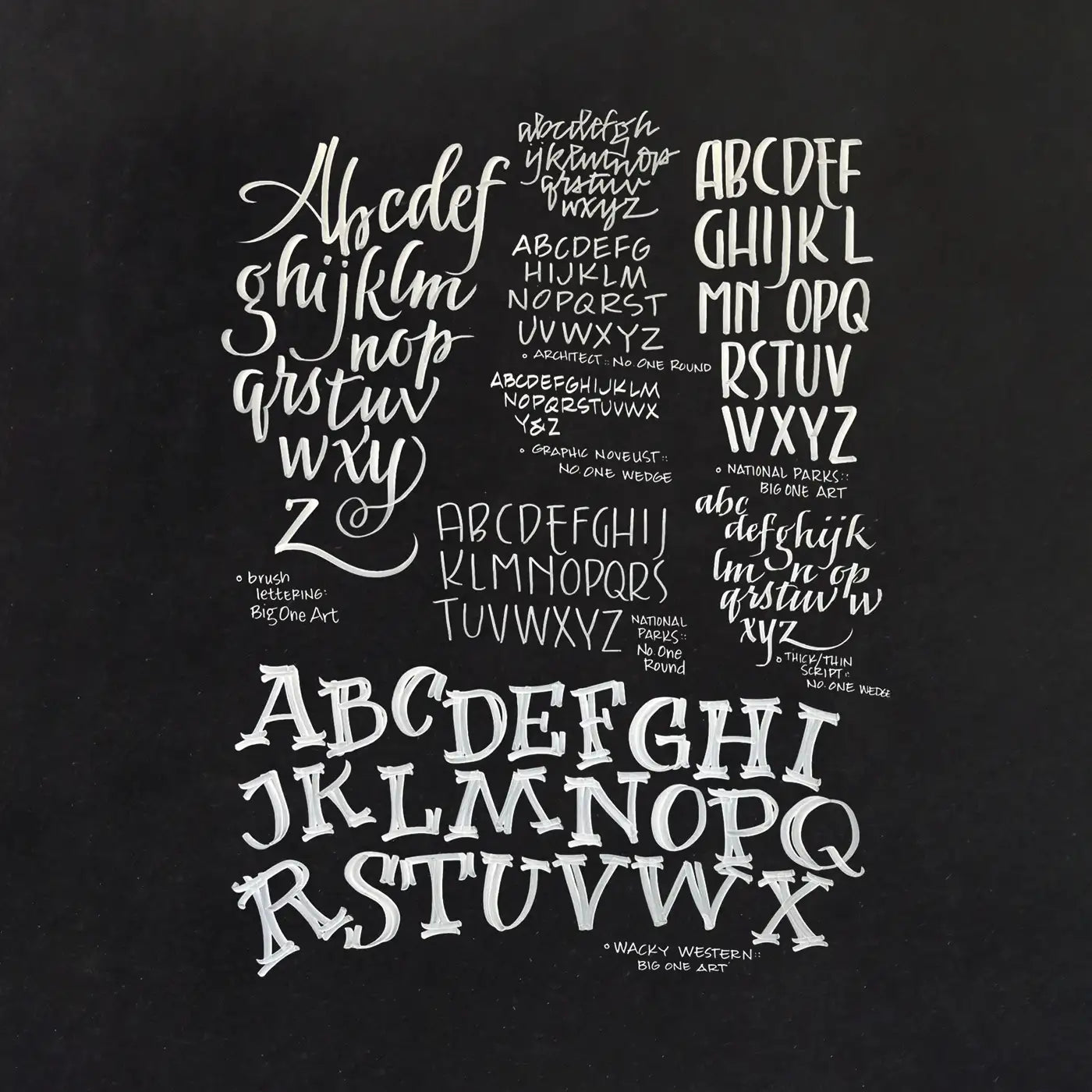 Handlettering mit Cover-Markern.