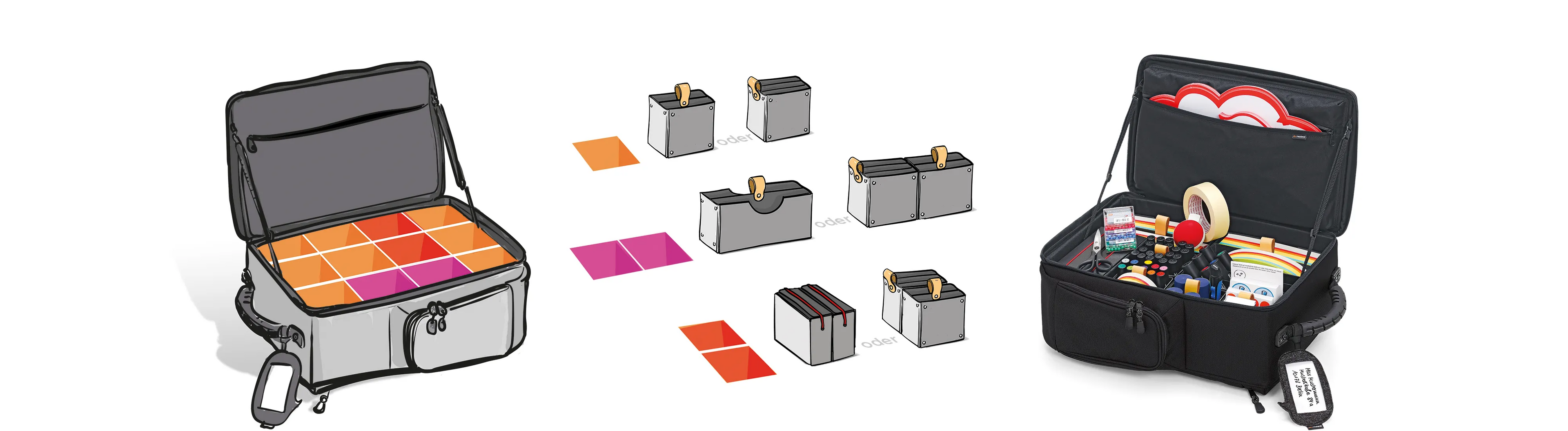 Novario Kombinationsmöglichkeiten für das Workpack