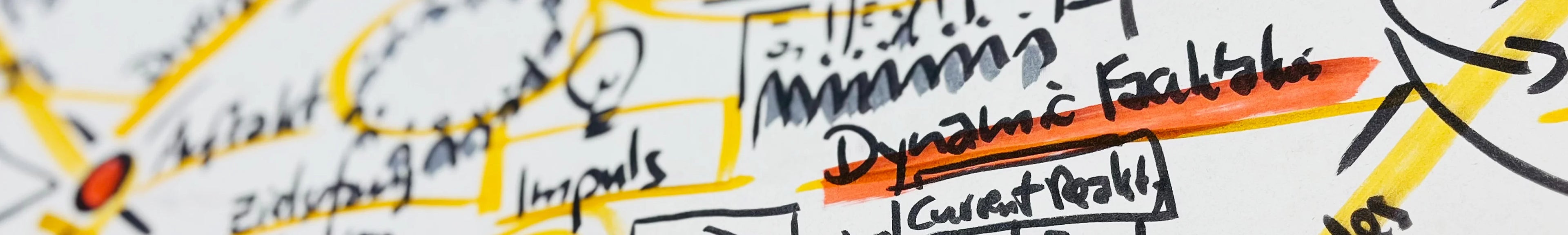 Farbige Visualisation auf FlipChart-Papier.