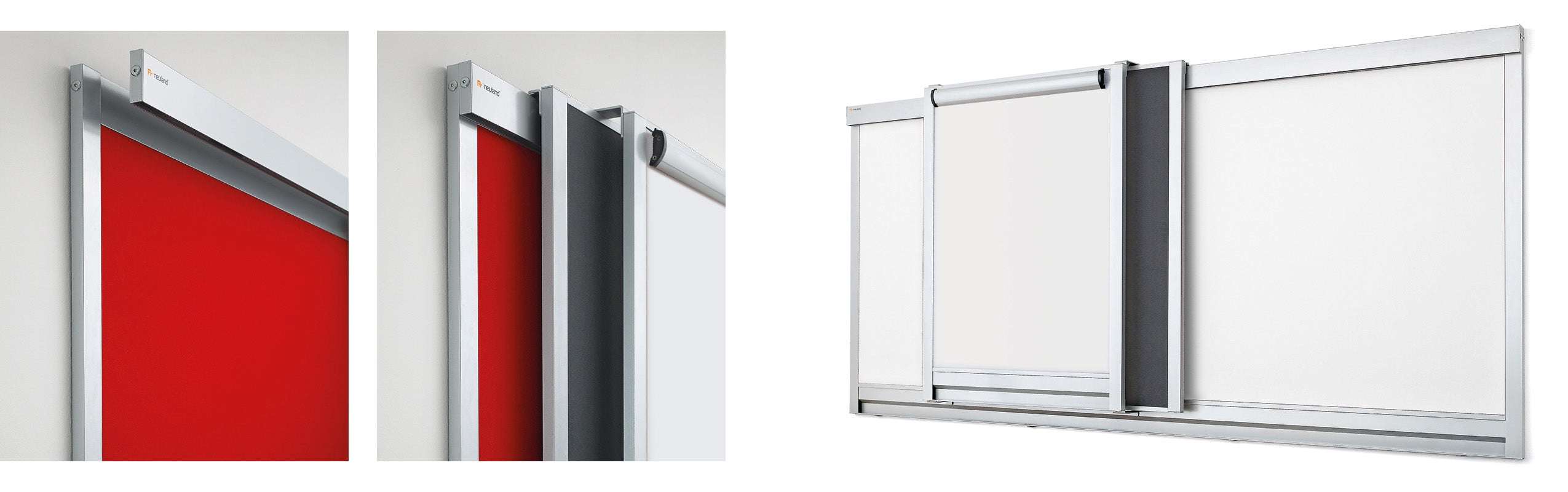 Details und Farbvarianten des Schiebetafel Systems LW-S.