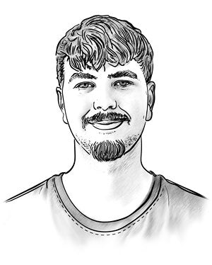 Zeichnung von Leander