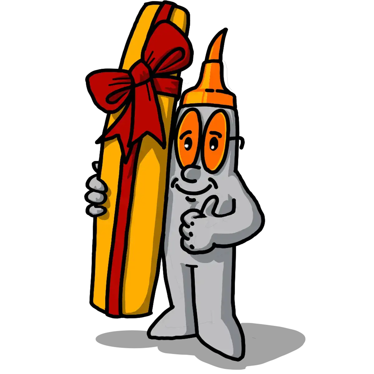 Marker Mike mit Marker in Geschenkverpackung